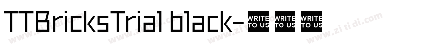 TTBricksTrial black字体转换